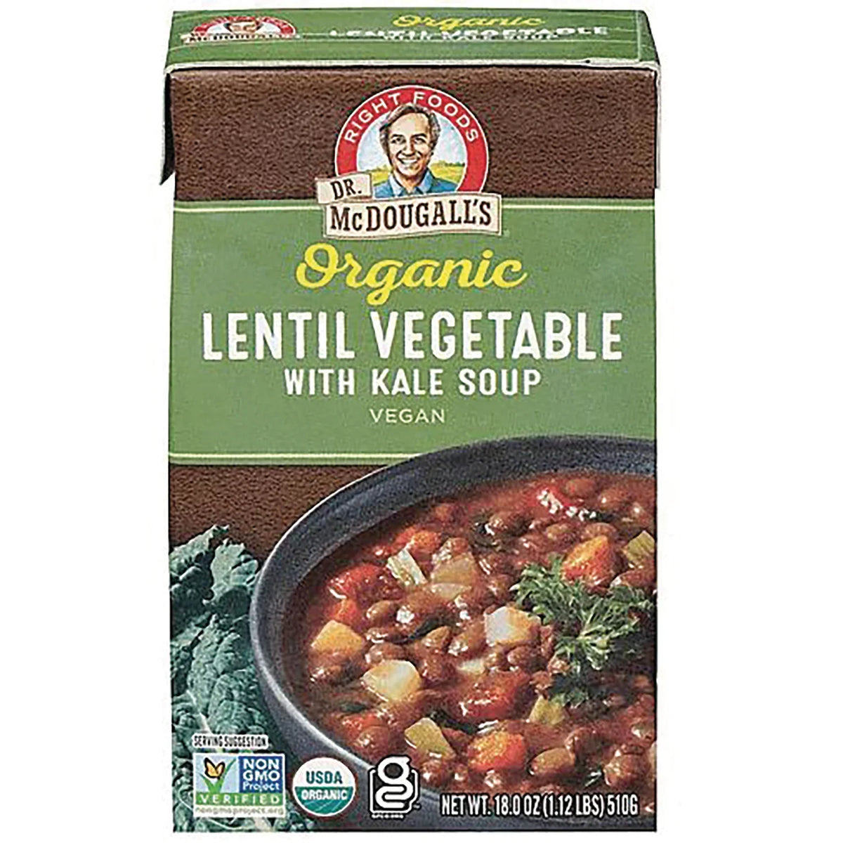 Organic Lentil Vegetable with Kale Soup