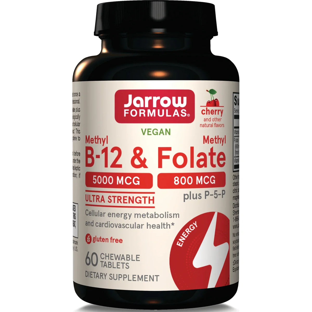Vegan Methyl B-12 & Methyl Folate Ultra Strength - Cherry